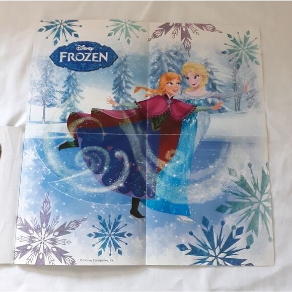 Disney Frozen Sparkle Magic Book And Poster Childrens Paperback Depken 2015 - Picture 4 of 9